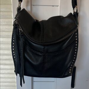 The Sak Silverlake Black Leather Studded Women's Crossbody Bag